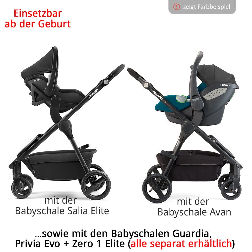 Recaro Buggy & Stroller Citylife incl. Raincover & Cupholder - Ruby Black Frame