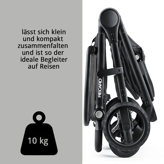 Recaro Buggy & Sportwagen Citylife inkl. Regenverdeck & Getränkehalter - Saphir Black Frame
