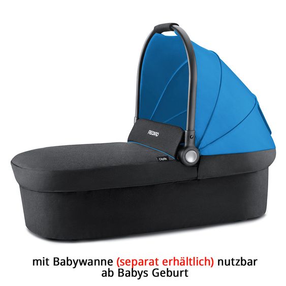 Recaro Buggy & Sportwagen Citylife inkl. Regenverdeck & Getränkehalter - Saphir Black Frame