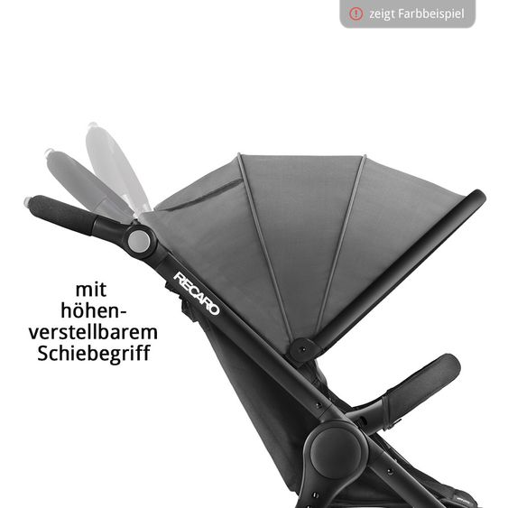 Recaro Buggy & Sportwagen Citylife inkl. Regenverdeck & Getränkehalter - Saphir Black Frame
