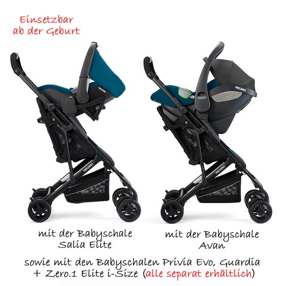 Recaro Buggy & Sportwagen Easylife 2 (bis 22 kg belastbar) - Select - Teal Green