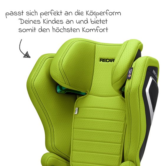 Recaro Kindersitz Axion 1 i-Size ab 3 Jahre bis 12 Jahre (100 cm - 150 cm) mit Isofix - Hello Green