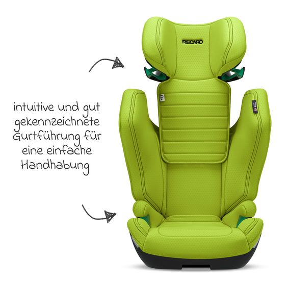 Recaro Kindersitz Axion 1 i-Size ab 3 Jahre bis 12 Jahre (100 cm - 150 cm) mit Isofix - Hello Green