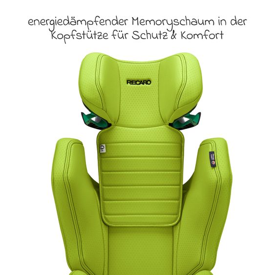 Recaro Kindersitz Axion 1 i-Size ab 3 Jahre bis 12 Jahre (100 cm - 150 cm) mit Isofix - Hello Green