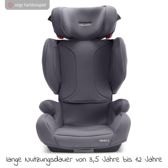 Recaro Kindersitz Mako 2 i-Size 100 cm - 150 cm / 3,5 Jahre bis 12 Jahre (15-36 kg) + Gratis Zubehörpaket - Core - Deep Black