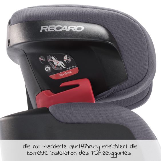 Recaro Kindersitz Mako 2 i-Size 100 cm - 150 cm / 3,5 Jahre bis 12 Jahre - Core - Simpley Grey