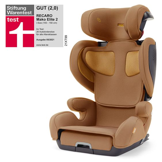 Recaro Kindersitz Mako Elite 2 i-Size 100 cm - 150 cm / 3,5 Jahre bis 12 Jahre (15-36 kg) + Zubehörpaket - Select - Sweet Curry
