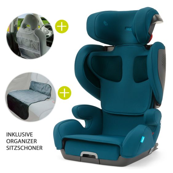 Recaro Child seat Mako Elite 2 i-Size 100 cm - 150 cm / 3.5 years to 12 years (15-36 kg) + accessories package - Select - Teal Green