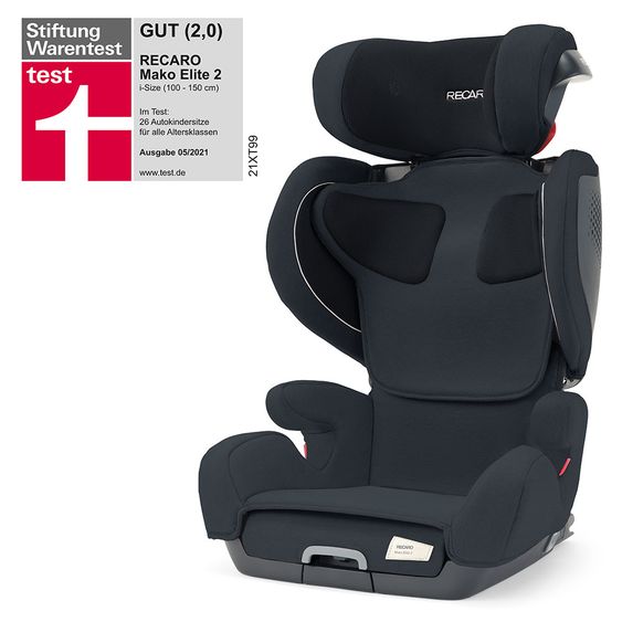 Recaro Kindersitz Mako Elite 2 i-Size 100 cm - 150 cm / 3,5 Jahre bis 12 Jahre - Prime - Mat Black