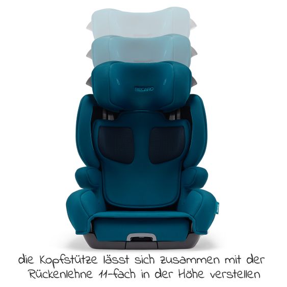 Recaro Kindersitz Mako Elite 2 i-Size 100 cm - 150 cm / 3,5 Jahre bis 12 Jahre - Select - Teal Green