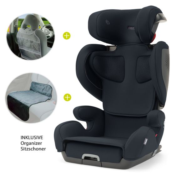 Recaro Kindersitz Mako Elite i-Size + Gratis Zubehör Paket - Select - Night Black