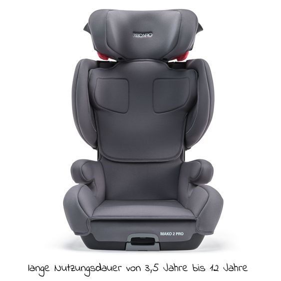 Recaro Kindersitz Mako 2 Pro i-Size 100 cm - 150 cm / 3,5 Jahre bis 12 Jahre (15-36 kg) mit Isofix - Core - Simply Grey