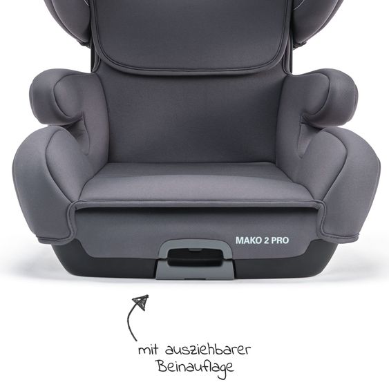 Recaro Kindersitz Mako 2 Pro i-Size 100 cm - 150 cm / 3,5 Jahre bis 12 Jahre (15-36 kg) mit Isofix - Core - Simply Grey