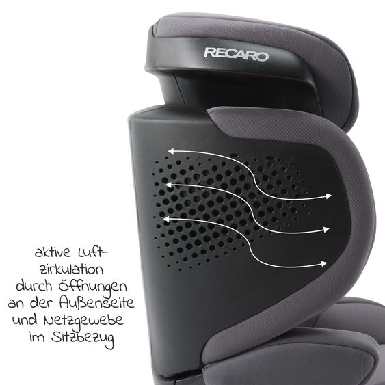 Recaro Kindersitz Mako 2 Pro i-Size 100 cm - 150 cm / 3,5 Jahre bis 12 Jahre (15-36 kg) mit Isofix - Core - Simply Grey