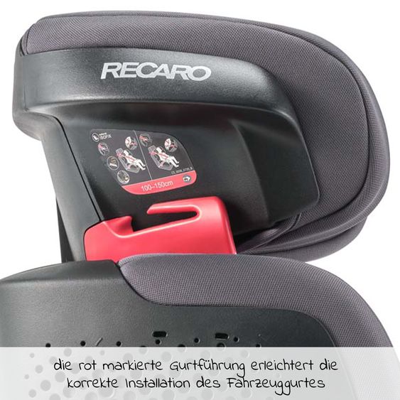 Recaro Kindersitz Mako 2 Pro i-Size 100 cm - 150 cm / 3,5 Jahre bis 12 Jahre (15-36 kg) mit Isofix - Core - Simply Grey