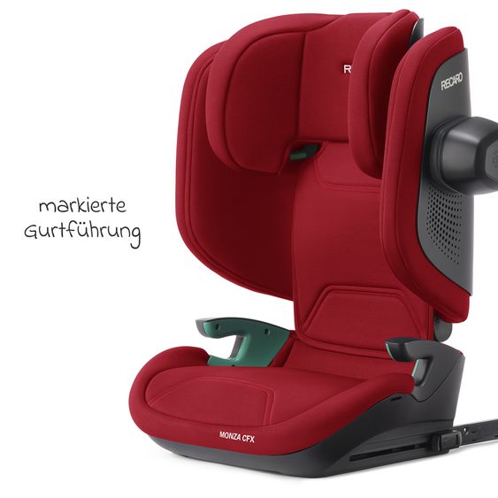 Recaro Kindersitz Monza CFX i-Size faltbar & tragbar ab 3,5 Jahre - 12 Jahre (100 cm - 150 cm) mit Isofix - Imola Red