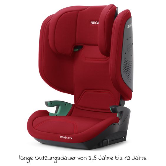 Recaro Kindersitz Monza CFX i-Size faltbar & tragbar ab 3,5 Jahre - 12 Jahre (100 cm - 150 cm) mit Isofix - Imola Red