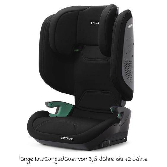 Recaro Kindersitz Monza CFX i-Size faltbar & tragbar ab 3,5 Jahre - 12 Jahre (100 cm - 150 cm) mit Isofix - Melbourne Black