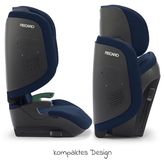 Recaro Kindersitz Monza CFX i-Size faltbar & tragbar ab 3,5 Jahre - 12 Jahre (100 cm - 150 cm) mit Isofix - Misano Blue