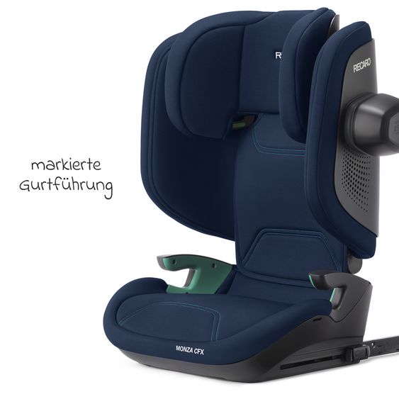 Recaro Kindersitz Monza CFX i-Size faltbar & tragbar ab 3,5 Jahre - 12 Jahre (100 cm - 150 cm) mit Isofix - Misano Blue