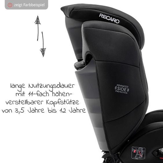 Recaro Kindersitz Monza Nova EVO Seatfix Gruppe 2/3 - 3,5 Jahre bis 12 Jahre (15-36 kg) - Core - Simply Grey