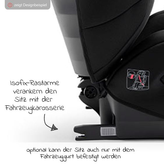Recaro Kindersitz Monza Nova EVO Seatfix Gruppe 2/3 - 3,5 Jahre bis 12 Jahre (15-36 kg) - Core - Simply Grey