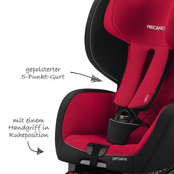 Recaro Kindersitz Optiafix - Racing Red