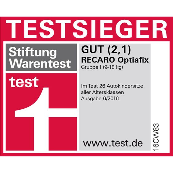 Recaro Kindersitz Optiafix - Racing Red