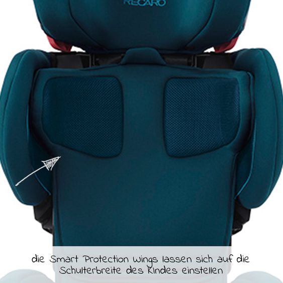 Recaro Kindersitz Tian Elite - Gruppe 1/2/3 / - 9 Monate bis 12 Jahre - (9- 36 kg) + Gratis Zubehöpaket - Select - Teal Green