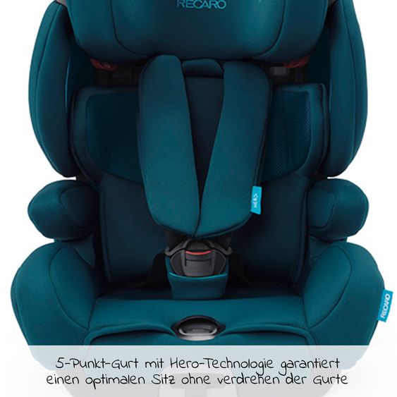 Recaro Kindersitz Tian Elite - Gruppe 1/2/3 / - 9 Monate bis 12 Jahre - (9- 36 kg) - Select - Teal Green