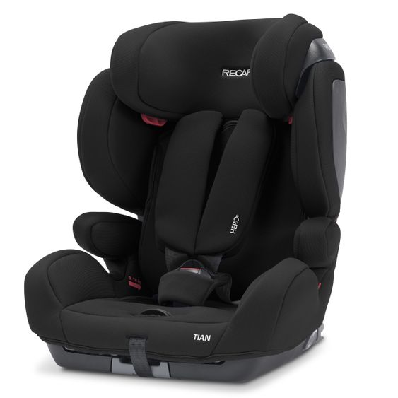 Recaro Kindersitz Tian - Gruppe 1/2/3 / - 9 Monate bis 12 Jahre - (9- 36 kg) - Core - Deep Black