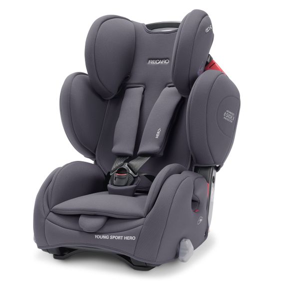 Recaro Kindersitz Young Sport Hero Gruppe 1/2/3 - ab 9 Monate - 12 Jahre ( 9-36 kg) - Core - Simply Grey
