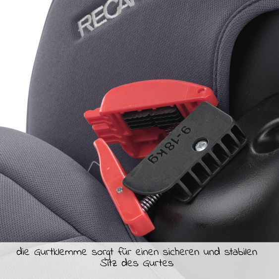 Recaro Kindersitz Young Sport Hero Gruppe 1/2/3 - ab 9 Monate - 12 Jahre ( 9-36 kg) - Core - Simply Grey