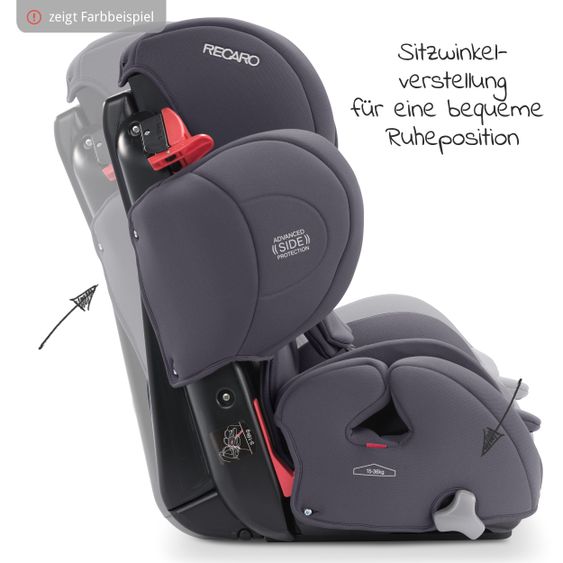 Recaro Kindersitz Young Sport Hero Gruppe 1/2/3 - ab 9 Monate - 12 Jahre ( 9-36 kg) + Zubehörpaket - Core - Deep Black