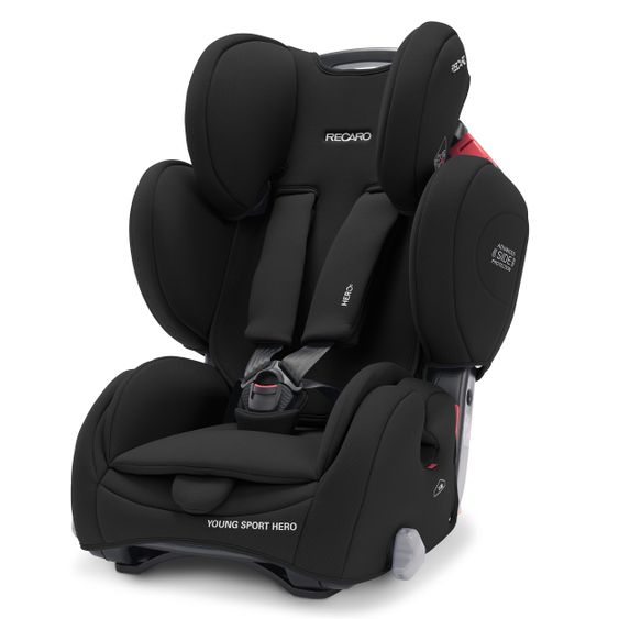 Recaro Kindersitz Young Sport Hero Gruppe 1/2/3 - ab 9 Monate - 12 Jahre ( 9-36 kg) + Zubehörpaket - Core - Deep Black