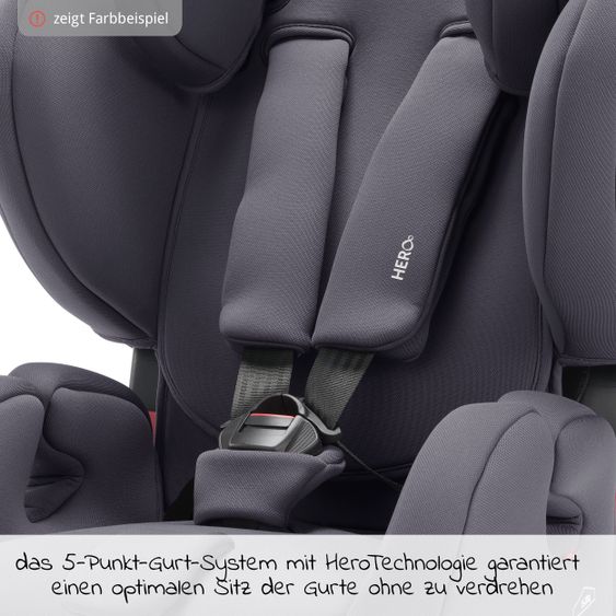 Recaro Kindersitz Young Sport Hero Gruppe 1/2/3 - ab 9 Monate - 12 Jahre ( 9-36 kg) + Zubehörpaket - Core - Deep Black