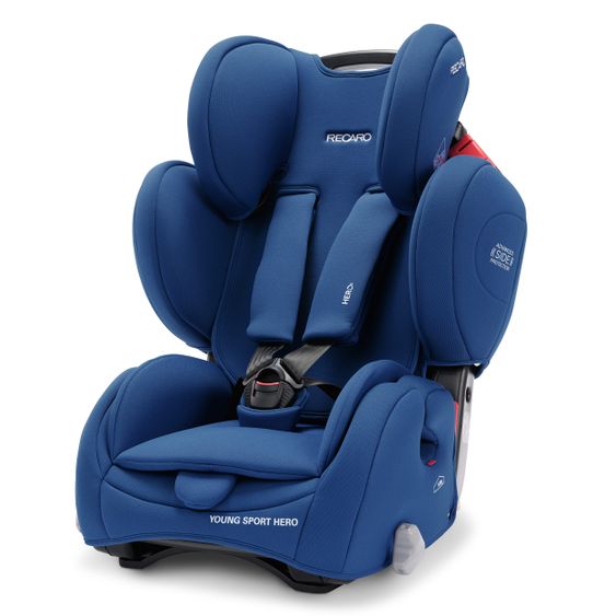 Recaro Kindersitz Young Sport Hero Gruppe 1/2/3 - ab 9 Monate - 12 Jahre ( 9-36 kg) + Zubehörpaket - Core - Energy Blue
