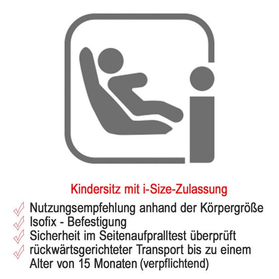 Recaro Reboarder-Kindersitz Kio i-Size 60 cm -105 cm / 3 Monate bis 4 Jahre - Prime - Frozen Blue