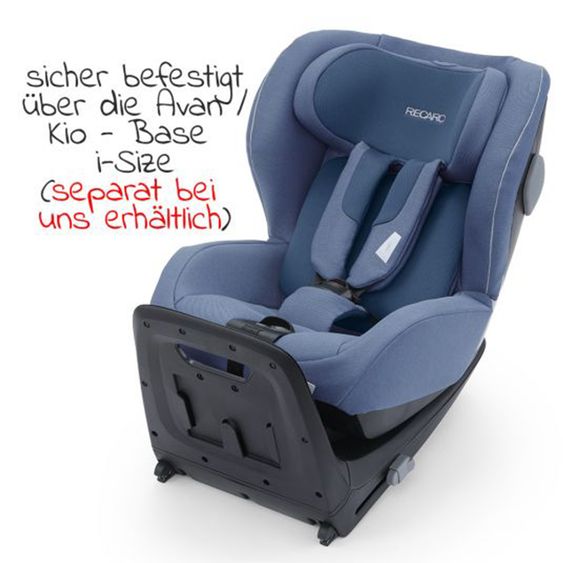Recaro Reboarder-Kindersitz Kio i-Size 60 cm - 105 cm / 3 Monate bis 4 Jahre - Prime - Sky Blue