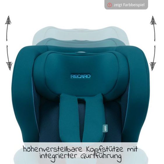 Recaro Reboarder-Kindersitz Kio i-Size 60 cm - 105 cm / 3 Monate bis 4 Jahre - Prime - Sky Blue