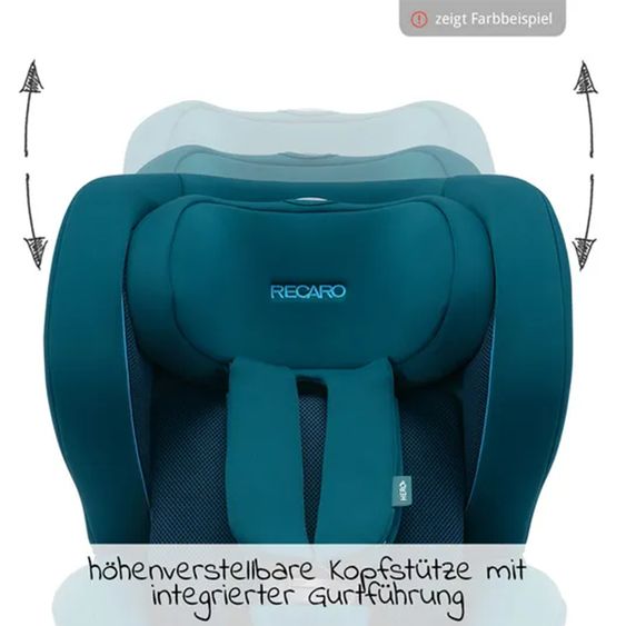 Recaro Seggiolino Kio i-Size Reboarder 60 cm - 105 cm / da 3 mesi a 4 anni - Select - Nero Notte