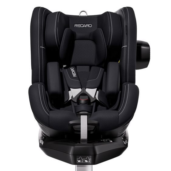 Recaro Reboarder-Kindersitz Toron 1 360° drehbar ab Geburt bis 4 Jahre 40 cm - 105 cm mit Isofix-Basis - Fresh Black