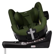 Seggiolino auto Reboarder Toron 1KID 360° girevole da 3 mesi a 4 anni 61 cm - 105 cm con base Isofix - Epic Green