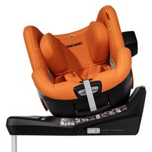 Seggiolino auto Reboarder Toron 1KID 360° girevole da 3 mesi a 4 anni 61 cm - 105 cm con base Isofix - Arancione Vibrante