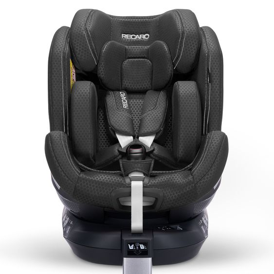 Recaro Rear-facing car seat Xenon 1 Kid swivel from 3 months - 7 years (61 cm - 125 cm) with seat reducer incl. Isofix base with support leg - Fresh Black