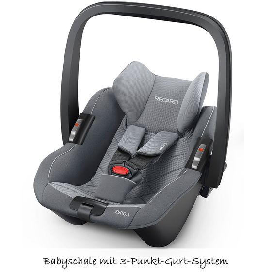 Recaro Reboarder-Kindersitz Zero.1 Elite i-Size - Aluminium Grey