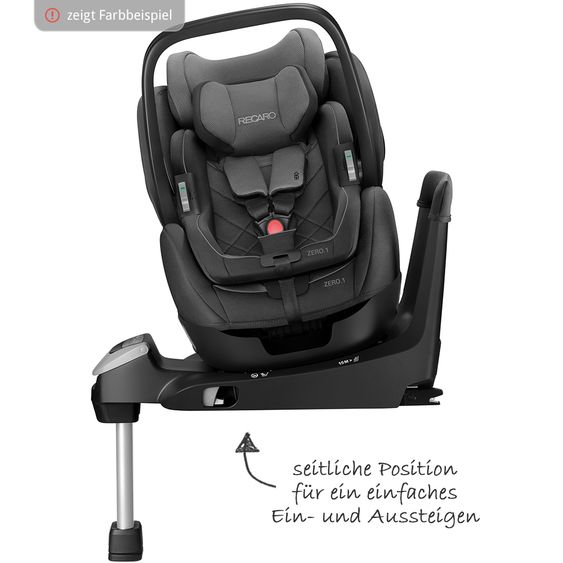 Recaro Reboarder-Kindersitz Zero.1 Elite i-Size - Aluminium Grey
