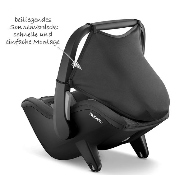 Recaro Reboarder-Kindersitz Zero.1 Elite i-Size - Carbon Black