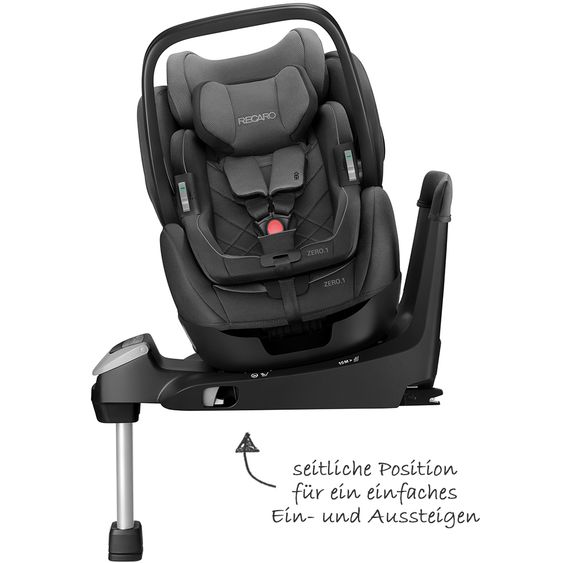 Recaro Reboarder-Kindersitz Zero.1 Elite i-Size - Carbon Black