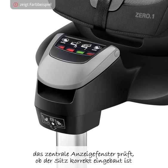 Recaro Reboarder child seat Zero.1 i-Size - Aluminium Grey